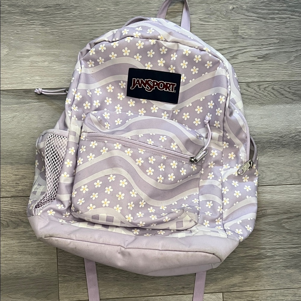 Jansport Pastel Purple Daisy Backpack